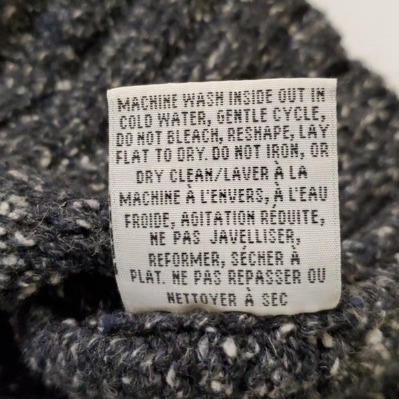 GREY black cream fair isle knit cotton wool blend zip up sweater - Picture 5 of 6